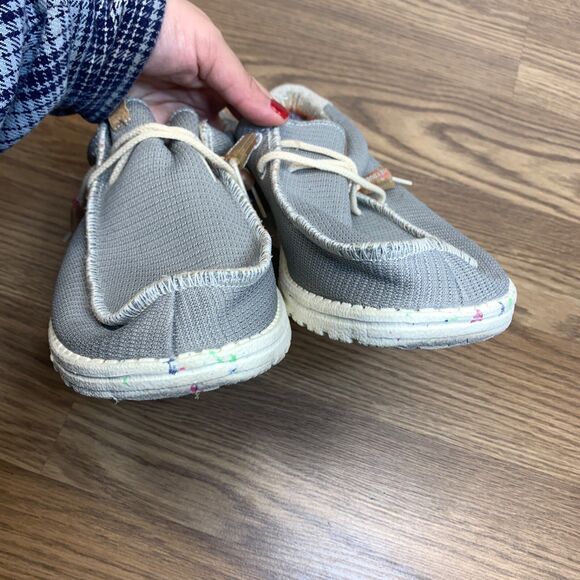 Hey Dude Wally Eco Sox Cobblestone Mens Loafers Size 8 Gray - Picture 7 of 10